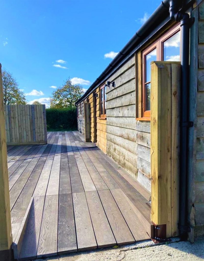 Decking outside stable conversions
